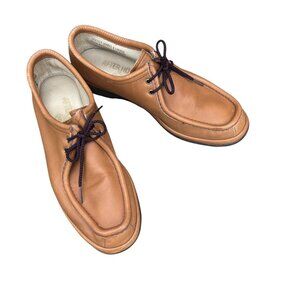 Johnston & Murphy After Hours Brown Soft Leather Wallabee Shoes Size 9 W